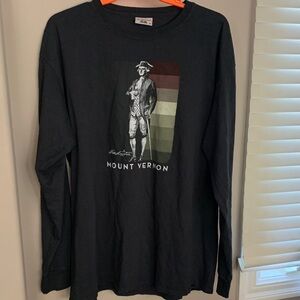 Mount Vernon Black Long Sleeve Shirt, XL
Off black color, P2P 26”